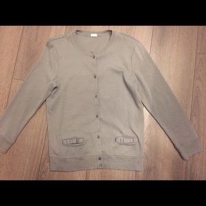 J CREW GRAY CARDIGAN MEDIUM